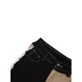 thumbnail image 2 of Kmbangi Jeans à Blocs de Couleur Patchwork pour Femmes + Pantalon en Denim Taille Haute, 2 of 7