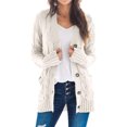 thumbnail image 1 of Cardigan en Tricot à Manches Longues pour Femmes avec Bouton Ouvert sur le devant, 1 of 4