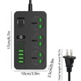 thumbnail image 3 of Chmadoxn 3 Outlets Power Strip Protector 3000W Multi Plug Outlet With 6 USB Off Botton 78.7in Extension Cord With Multiple USB Outlets For Office Dorm Room USB Socket, 3 of 6