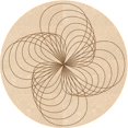 thumbnail image 1 of Ahgly Company Tapis de Zone Beige pour Intérieur, Lavable à la Machine, Rond, Style Transitionnel, Mocassin, 4 Pieds Rond, 1 of 7