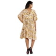 thumbnail image 4 of Moomaya Caftan Court pour Femmes, Robe de Nuit de Couverture, Robe Caftan, Manches Kimono, Tenue de Plage, 4 of 6