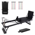 thumbnail image 1 of Machine de Réformage Pilates avec Roues, Accoudoirs et Appuie-Tête Réglables, 2 Ensembles de Bandes de Résistance, Cadre en Métal Épais Supporte 300lb, Équipement de Gym à Domicile pour Femmes, 1 of 8