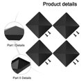 thumbnail image 4 of Fence Post Cap With Pre-Drilled Holes Black Plastic Pyramid For 4x4 Inches Posts Outdoor Post Cap Protection Garden Supplies, 4 of 12
