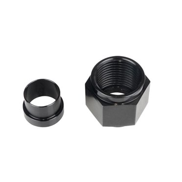 Aluminum Hardline Fitting, 10 AN Female Tube Nut and Sleeve for 5/8'' OD Aluminum Tubing,
