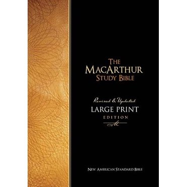 Large Print MacArthur Study Bible Updated NASB, NA875 - Black Bonded Leather)