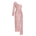 thumbnail image 3 of UPPADA Robe de Cocktail pour Femmes à Manches Longues Robe d'Invitée de Mariage Fente Latérale Robe Formelle Évasée Taille Haute Robe de Fête Robe de Bal Robe de Cocktail Soldes de Liquidation Aujourd'hui Liquidation, 3 of 7