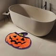 thumbnail image 3 of Halloween Pumpkin Bath Mat Non Funny Cute Microfiber Washable Absorbent Carpet Autumn Home Decoration Bathroom Shower Tub Rug, 3 of 6