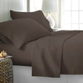 thumbnail image 2 of Comfy Bamboo World Series 90 G/m2 Ensemble de Draps en Microfibre 4 Mcx, Lit Simple, Brun, 2 of 5