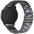 thumbnail image 1 of Bracelet en Résine Compatible avec Samsung Galaxy Watch Active 2 (44mm/40mm)/Active, Galaxy Watch 42mm R810, Gear Sport, Gear S2 Classic, Ticwatch E, Bracelet de Mode pour Femmes et Hommes (Noir), 1 of 7