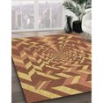 thumbnail image 3 of Ahgly Company Tapis Rond Lavable en Machine Intérieur Transitionnel Acajou Brun, 8 Pieds Rond, 3 of 7