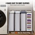 thumbnail image 4 of VEVOR Laundry Sorter Cart 4 Section, Laundry Hamper with Heavy Duty Lockable Wheels and 4 Removable Bags, Rolling Laundry Basket Sorter for Clothes Storage, 4 of 9