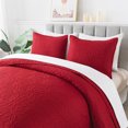 thumbnail image 2 of JML 3 Pieces Quilt Set, Soft Lightweight Microfiber Bedspread, Burgundy, Queen, 2 of 6
