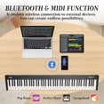 thumbnail image 2 of Digital Piano – 88 Key Semi-Weighted Full Size – Electronic with Pedal, Power Adapter, Headphone & Carry Bag – Portable Keyboard – Beginners & Adults, 2 of 31