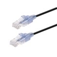 thumbnail image 1 of Monoprice Cat6A Patch Ethernet Cable - 3 Pieds - Noir UTP, 30AWG, 10G, Cuivre Pur Nu, RJ45 Sans Accroc, pour Câble de Réseau Informatique, LAN, Modem, Routeur - SlimRun Series, 1 of 2