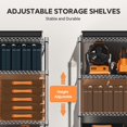 thumbnail image 4 of M MZG 4 Tier Metal Wire Shelving Unit Storage Rack Dimensions: 47.24"W x 17.7"D x 59"H, Chrome, 4 of 8