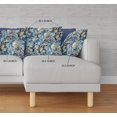 thumbnail image 2 of HomeRoots 414540 20 in. Blue Springtime Indoor & Outdoor Throw Pillow, Muted Black & Yellow, 2 of 2