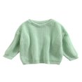 thumbnail image 1 of Toddler Boys Girls Knit Sweater Oversized Sweatshirt Fall Winter Pullover Tops, 1 of 6