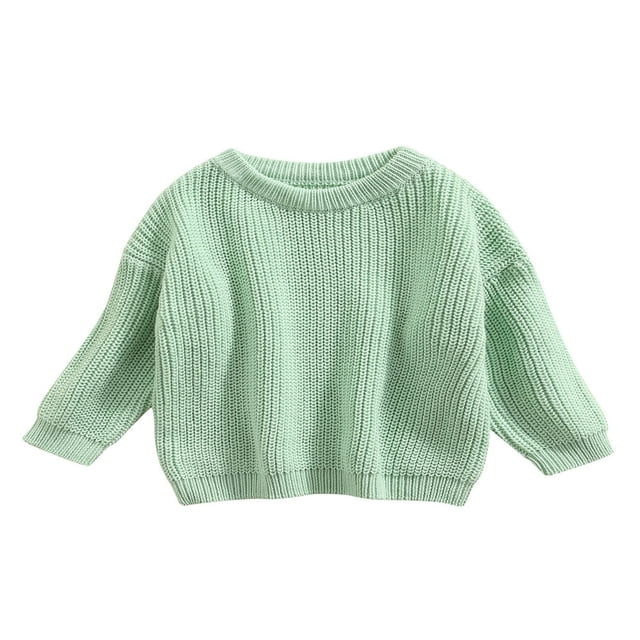 Toddler Boys Girls Knit Sweater Oversized Sweatshirt Fall Winter Pullover Tops