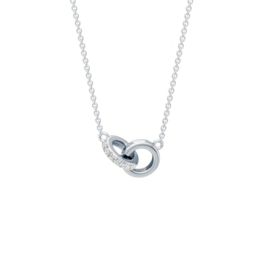 Angara Collier Pendentif Bague Jumelle en Diamant Rond Naturel pour Femmes en Argent (Couleur-I-J, Pureté-I1-I2) / Pierre de Naissance d'Avril, Cadeau de Bijoux d'Anniversaire, de Saint-Valentin pour Femmes