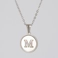 thumbnail image 1 of Colliers, Collier Lettre Coquille Mignonne pour Filles, Pendentifs Pièce pour Filles en Acier Inoxydable Colliers Initiale pour Femmes Bijoux Rond, 1 of 7