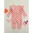 thumbnail image 4 of Kmbangi Barboteuse de la Saint-Valentin pour Bébés Filles Imprimé Cœur Manches Longues, 4 of 8