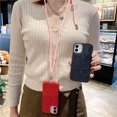 thumbnail image 3 of Mobile Phone Nylon Hanging Ropes with Card Detachable Neck Cords Anti-lost Crossbody Necklace Lanyards Strap Cellphone Accessory Pink, 3 of 8