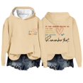 thumbnail image 1 of Chandail à Capuche Oversize pour Femmes avec Slogan Graphique, Manches Longues, Esthétique avec Poches, 1 of 2