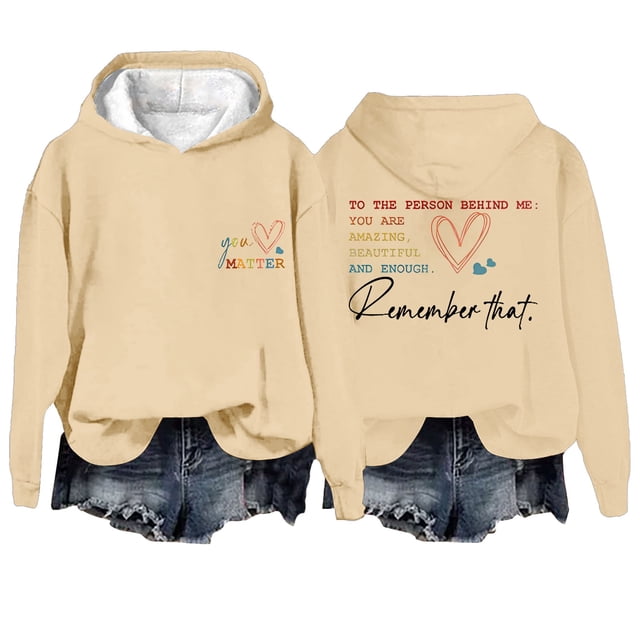 Chandail à Capuche Oversize pour Femmes avec Slogan Graphique, Manches Longues, Esthétique avec Poches