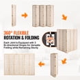 thumbnail image 3 of VEVOR Room Divider Japanese Wall Divider 6 Panel Screen for Room Separation, 3 of 9