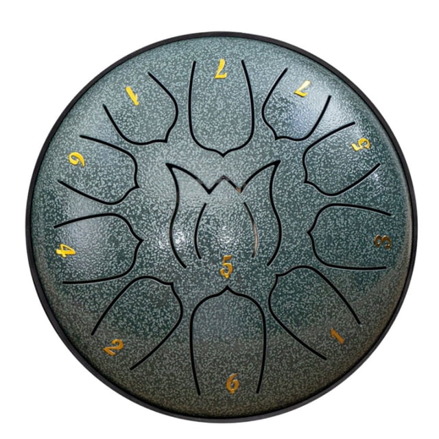 LOVEVER Tambour à Main 6 Pouces 11 Tons pour Enfants et Adultes Portable et Léger en Acier au Carbone avec Rythmes Uniques pour Expression Musicale Créative Adapté pour Jeu Solo