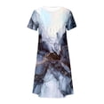 thumbnail image 4 of Robe Maxi d'Été pour Femme, Robe d'Été Bohème à Imprimé, Manches Courtes, Robe de Plage, Robe Longueur Genou, Robe à Manches Courtes en Liquidation, 4 of 5