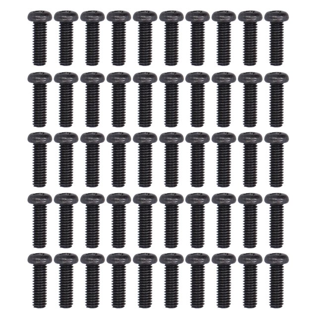 Pan Machine Fastener Din 7985 Screws 50pcs DIN 7985 Steel Pan Head Machine Screw Fully Threaded Black Zinc Plated Fastener