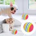 thumbnail image 1 of SIfdSeng Jouet Interactif pour Chat Boule Arc-en-Ciel en Mousse Rayée Jouet de Dentition pour Chiots Grandes Races Jouets pour Filles Chien Jouets pour Chiots Chien Résistant, 1 of 7