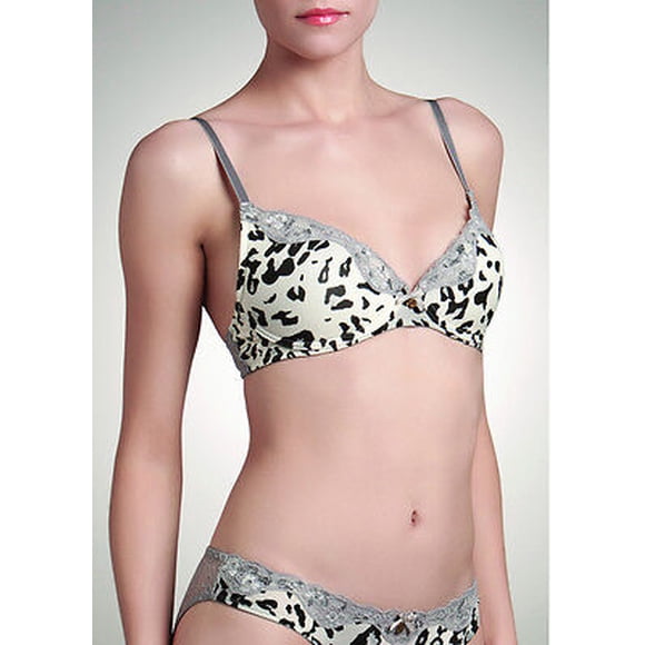 BLUSH LINGERIE 34C Padded WIRELESS Bralette BRA Minx LEOPARD 0223711