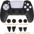 thumbnail image 4 of Game Controller Skin for PS5, Anti-Slip Soft Silicone Protective Cover Case for PlayStation 5 Wireless Controller with 4 Thumb Grip Caps and L2R2 Trigger Extenders, 4 of 8