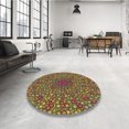 thumbnail image 4 of Ahgly Company Machine Washable Indoor Square Transitional Caramel Brown Area Rugs, 3' Square, 4 of 7