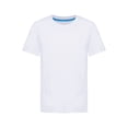 thumbnail image 2 of Ocealan Lot de 2 T-Shirts à Col Rond à Manches Courtes pour Garçons et Filles, Couleur Unie, Été, Décontracté, Coton, Hauts Tee 2-12 Ans Blanc 7-8, 2 of 6