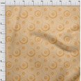 thumbnail image 4 of oneOone Polyester Spandex Dark Peach Fabric Geometric Line Art Circle Sewing Material Print Fabric By The Yard 56 Inch Wide, 4 of 4