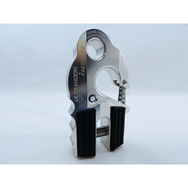 Factor 55 Winch Clevis Hook 00250-05 Ultra Hook; For Up To 3/8 Inch Diameter Rope Or Cable; With Shackle Pin Mounting Hole For 3/4 Inch Pin; With 5/8 Inch Diameter Double Sheer Pin