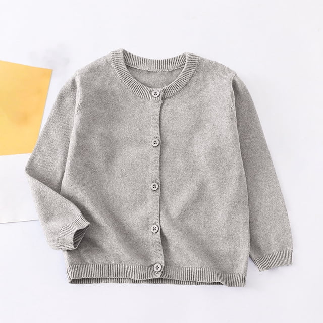 Cowsor Little Girl Knit Cardigan Sweater - Toddler Button Down School Uniforms Cardigan