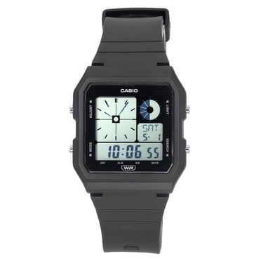 Casio POP Rétro Vintage Numérique Bracelet en Résine Noire Quartz LF-20W-1A Montre Unisexe