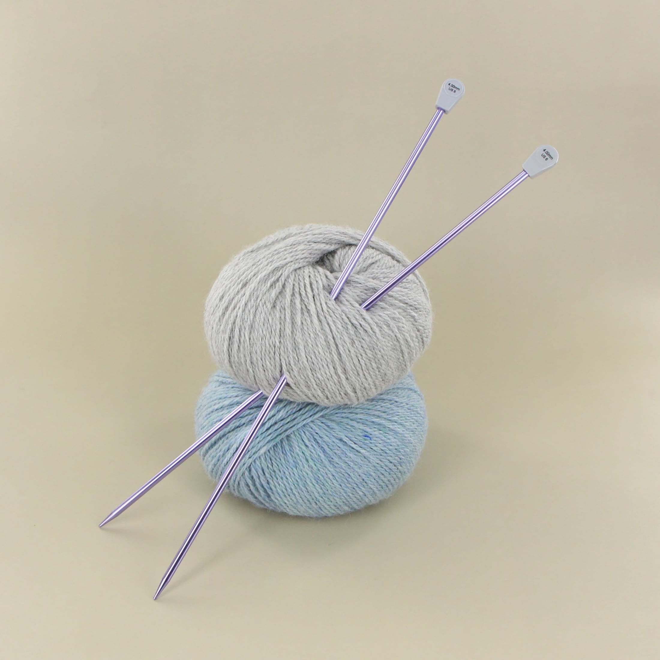 LOVE KNITTING Aiguilles à tricoter droites en aluminium, 30 cm (12 po), 3 mm (US 2)