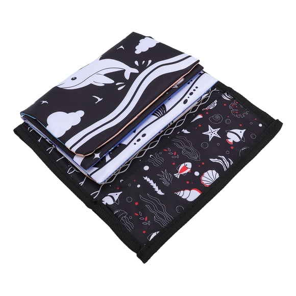 Cloth Book Toy, Ocean Animal Visual Stimulation Baby Mirror Tummy Time Toys Sensory Activity for Kids
