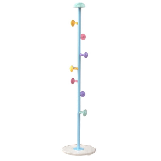 Coat Rack, Metal Stand Hanger Rack with 7 Hooks, Round Mushroom Head, Small Area for Bedroom, Houseware, Closet