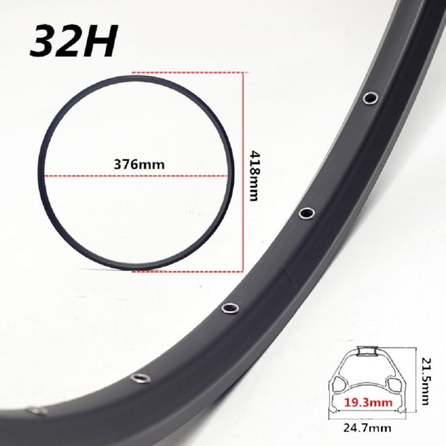 Splihome 20 inch Mountain Bike Wheel Rim 24/28/32/36 Hole Double Disc Wheel Rim 32 holes B