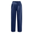 thumbnail image 5 of RKSTN Womns Pants Casual Solid Color Pockets Buttons Elastic Waist Comfortable Straight Pants Lightweight Soft Workout Pants, 5 of 5