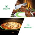 thumbnail image 3 of BESTONZON 3pcs Silicone Baking Mat Round Heat Resistant Barbecue Mat Non-stick Pastry Sheet Liner (20CM, Green), 3 of 5