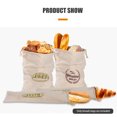 thumbnail image 3 of Mistaha Linen Bread Bags Natural Reusable Drawstring Bread Bags for Homemade Artisan Bread Loaf Baguette, 3 of 8