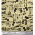 thumbnail image 1 of Soimoi Beige Poly Georgette Fabric Gardening Tools & Hardware Printed Fabric 1 Yard 42 Inch Wide, 1 of 1