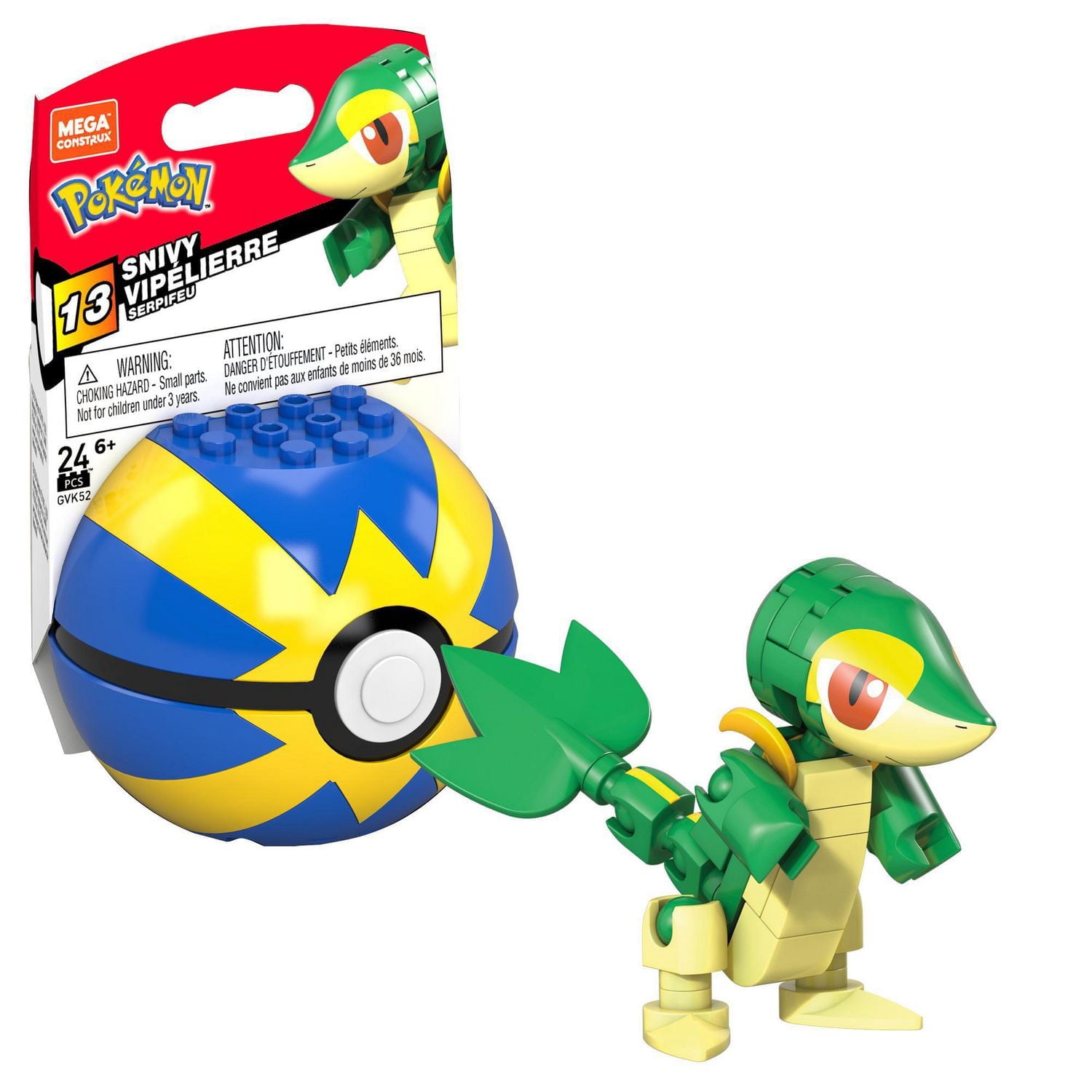Figurine Snivy Pokémon à construire - 22 Blocs